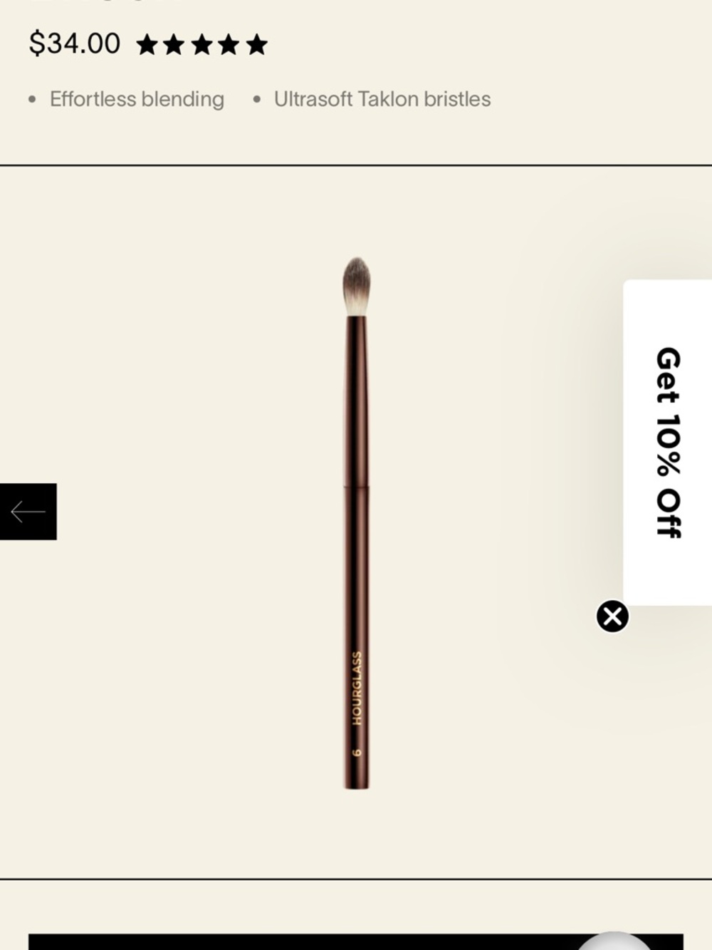 Hourglass #6 Tapered Blending Brush